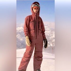 Free People Red Hooded Ski Jacket